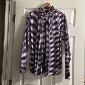 Mens J Crew slim fit gingham shirt